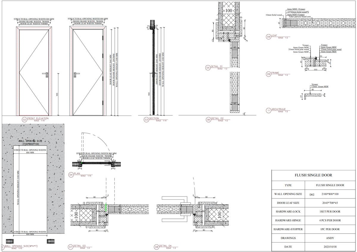 WPC Doors Drawing Design
